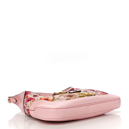 Gucci Canvas Flora Medium Jackie Hobo Light Pink 4 of 10
