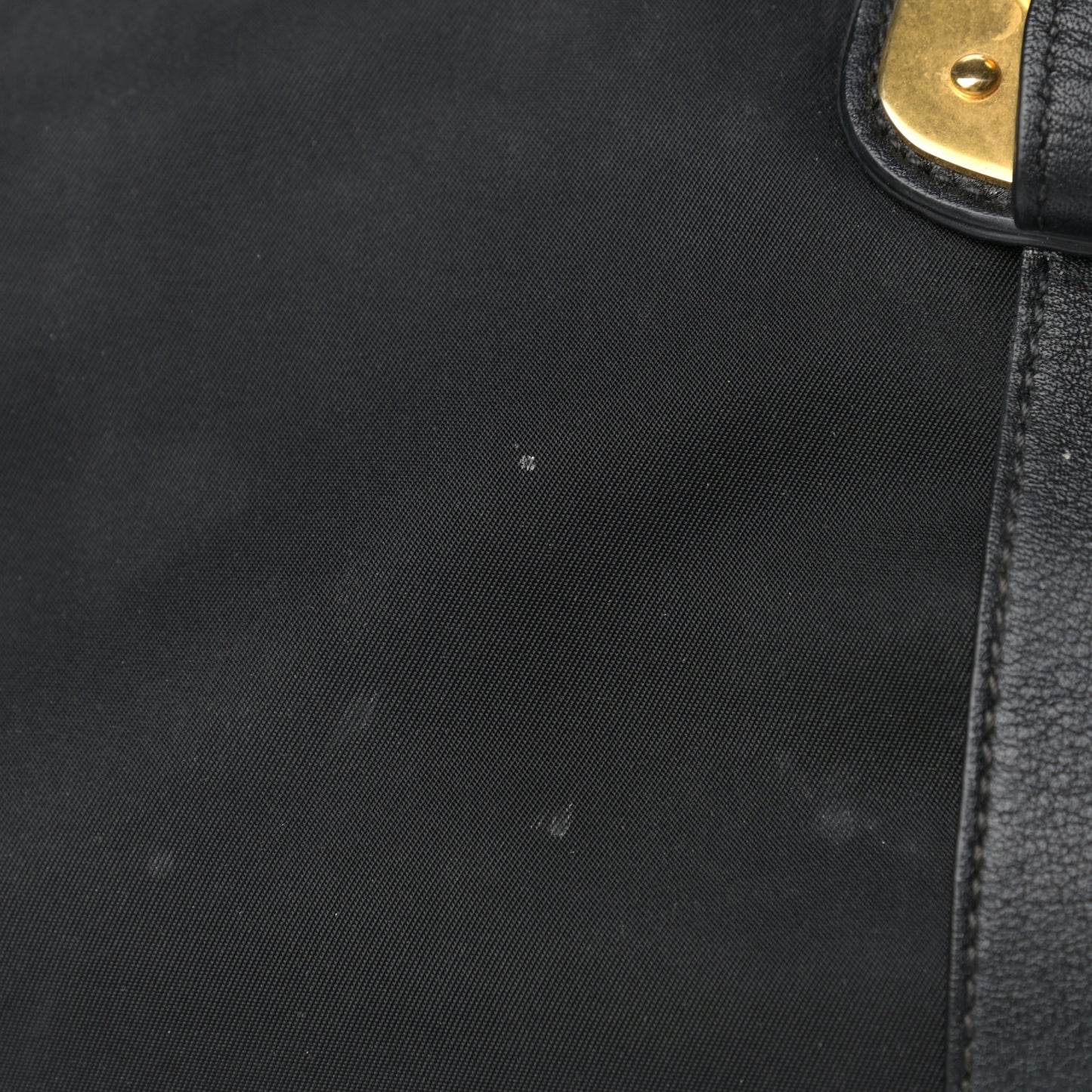 Tessuto Nylon Soft Calfskin Shopping Satchel Black