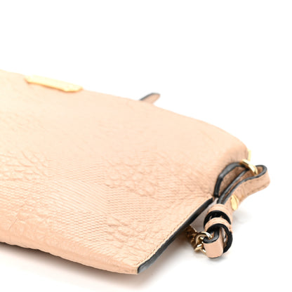 Burberry Signature Grain Calfskin Check Embossed Peyton Crossbody Clutch Bag Apricot 11 of 11