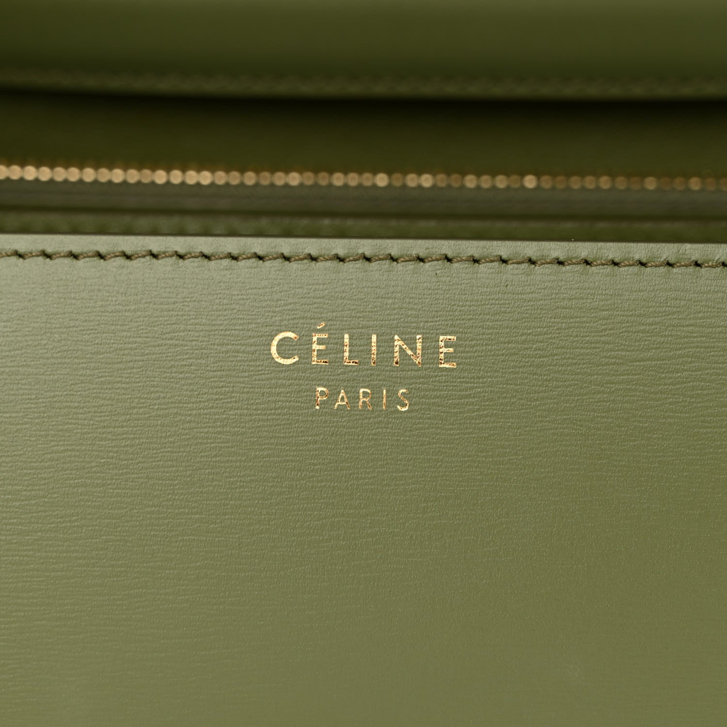 Celine Box Calfskin Classic Box Medium Flap Bag Army Green 6 of 11