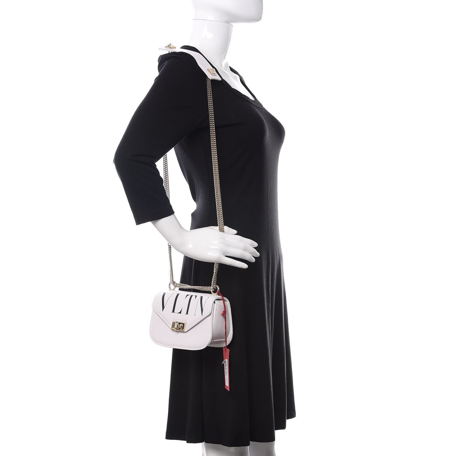Valentino Garavani Calfskin VLTN Small Shoulder Bag White 2 of 14