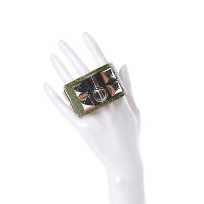 Hermes Shiny Alligator Collier De Chien CDC Bracelet Pelouse 2 of 6