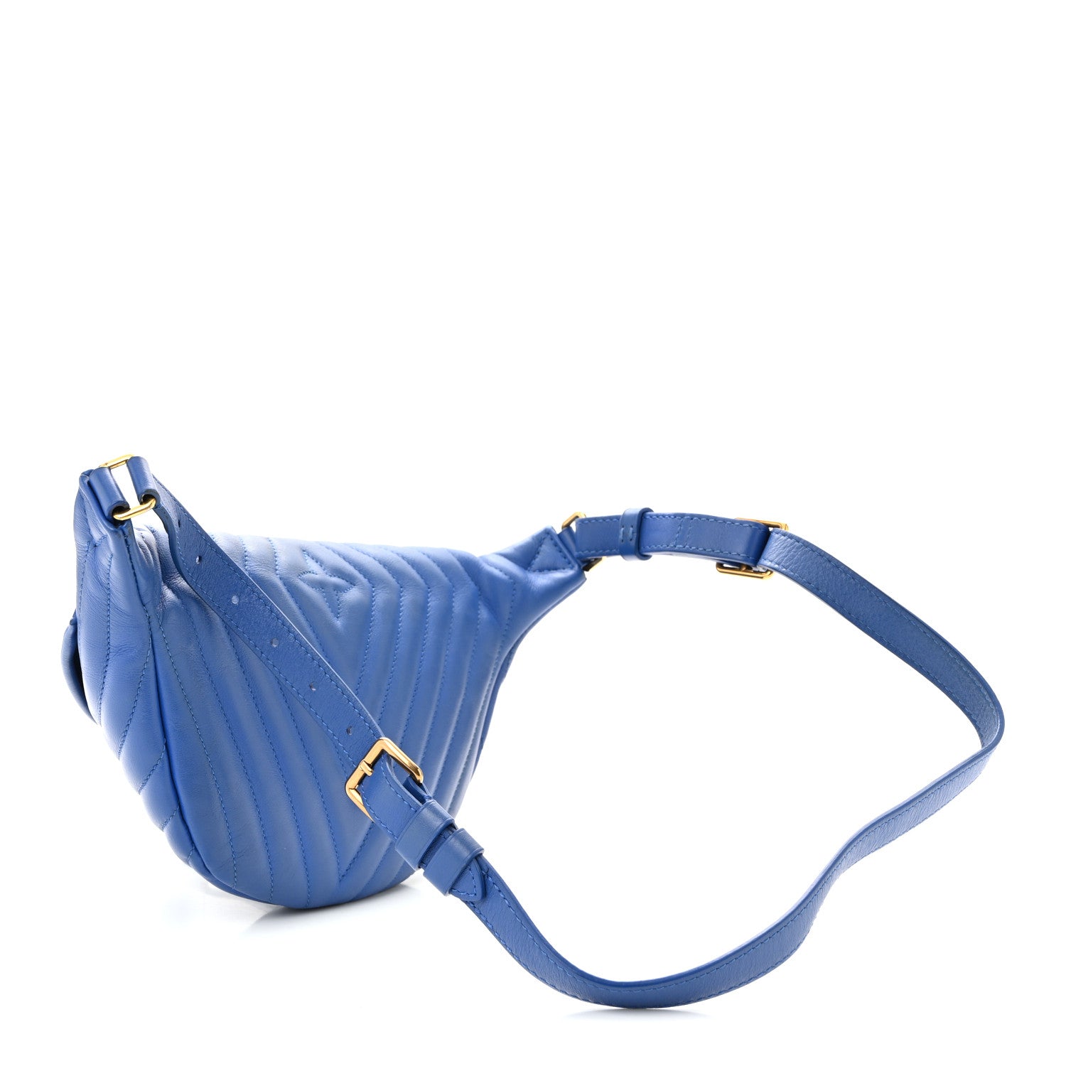 Louis Vuitton Calfskin New Wave Bumbag Blue Neon 3 of 11