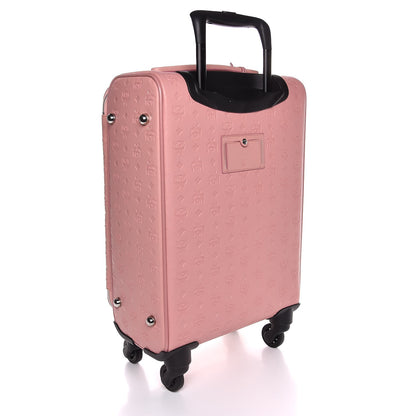 MCM Calfskin Ottomar Monogram Luggage Pink 3 of 5