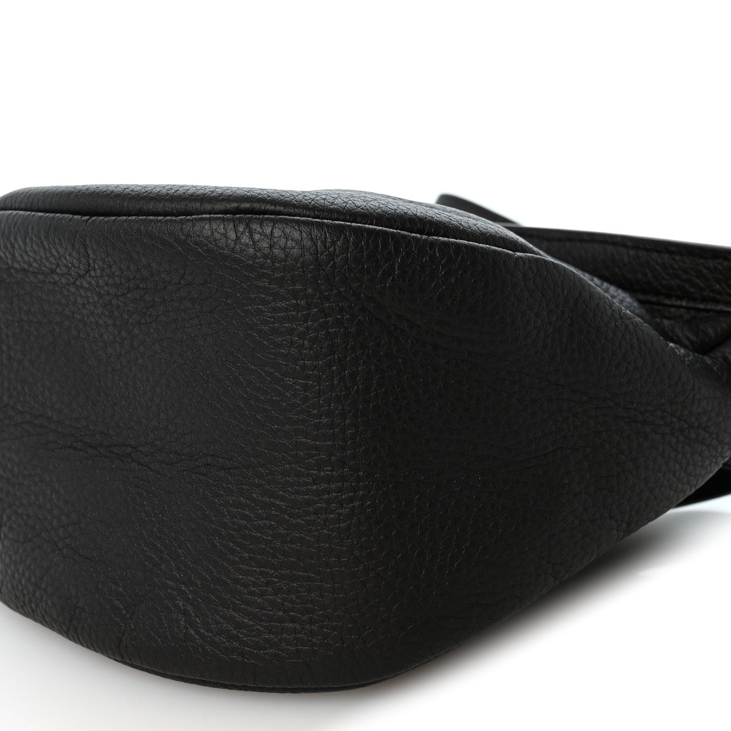 Grained Calfskin Small Slouchy Banana Bag Dark Brown