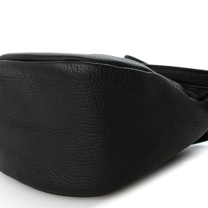 The Row Grained Calfskin Small Slouchy Banana Bag Dark Brown 9 of 9