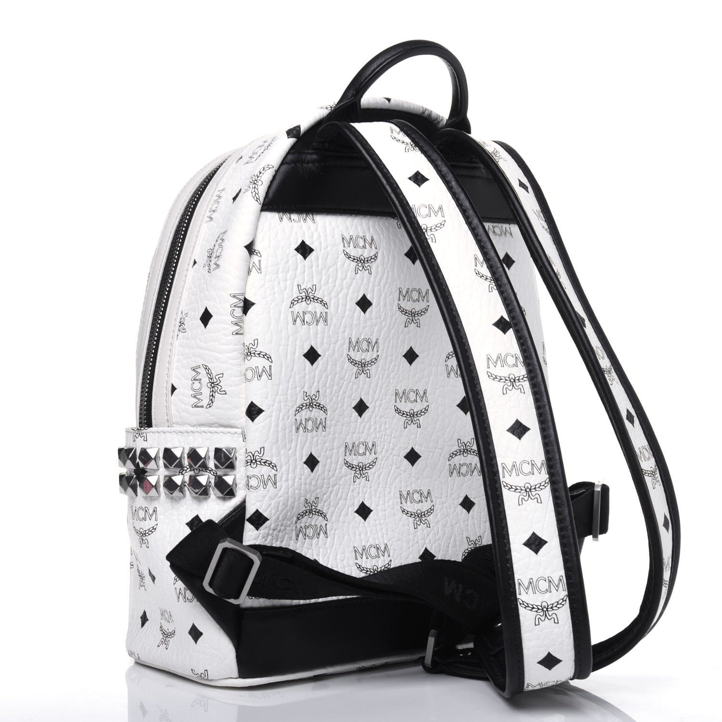 Visetos Small Side Stud Stark Backpack White