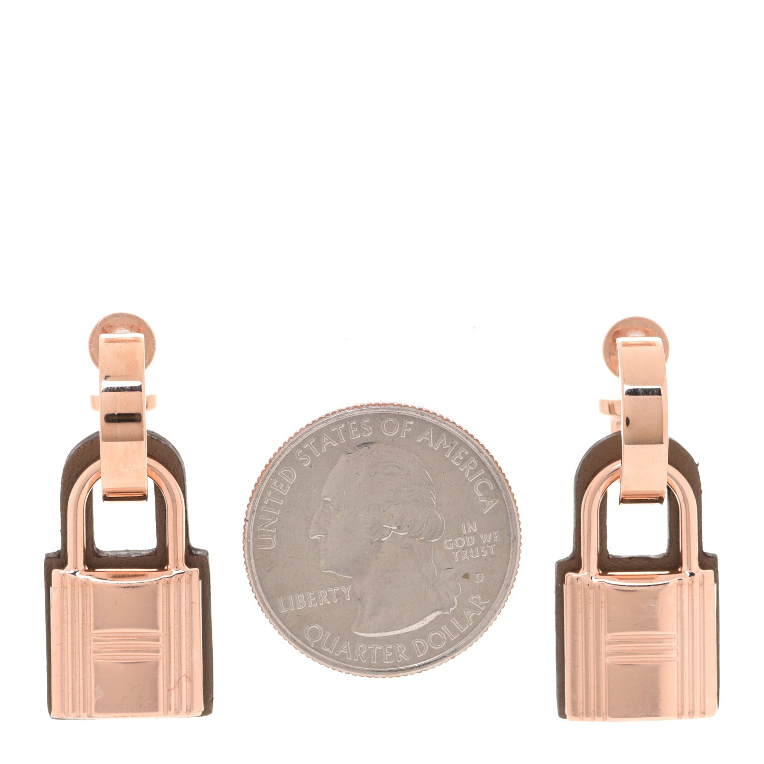 Hermes Swift O'Kelly Earrings Etoupe 2 of 6