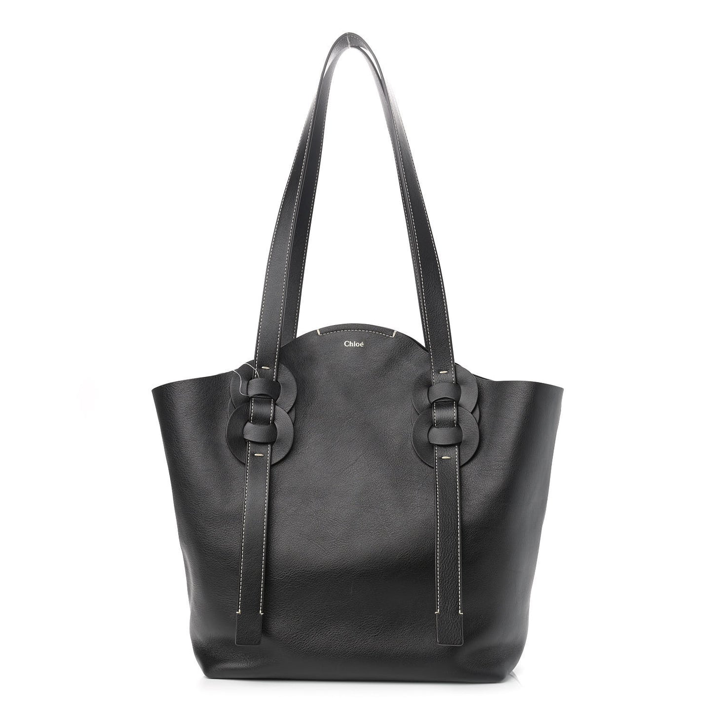 Small Grain Smooth Calfskin Medium Darryl Tote Black