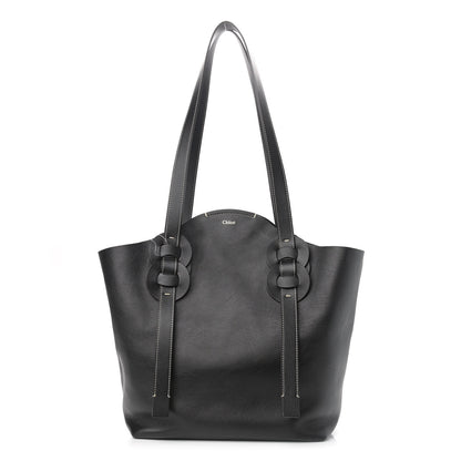 Chloe Small Grain Smooth Calfskin Medium Darryl Tote Black 1 of 9