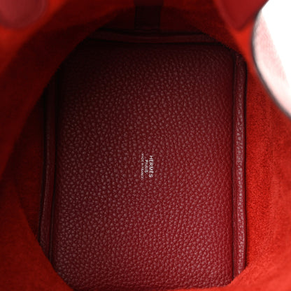 Hermes Taurillon Clemence Picotin Lock 18 PM Rouge H 5 of 13
