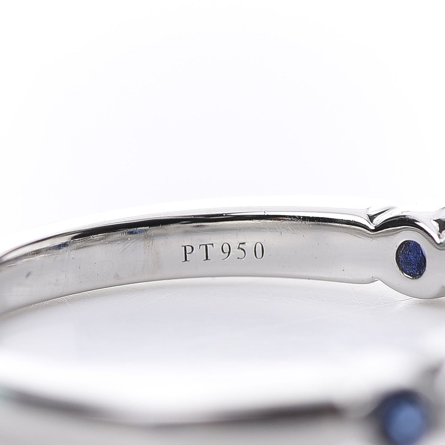 Platinum Diamond Blue Sapphire Jazz Ring 50 5.5