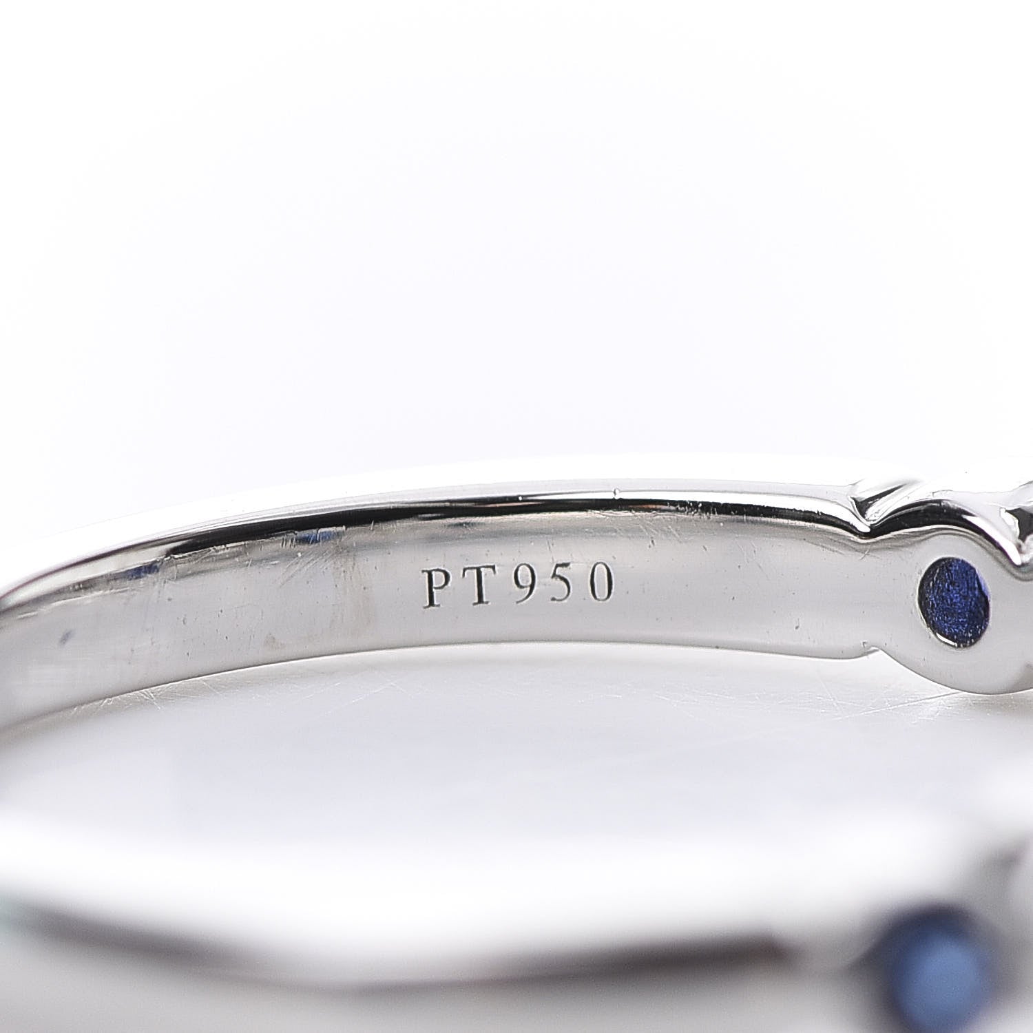 Tiffany Platinum Diamond Blue Sapphire Jazz Ring 50 5.5 4 of 6