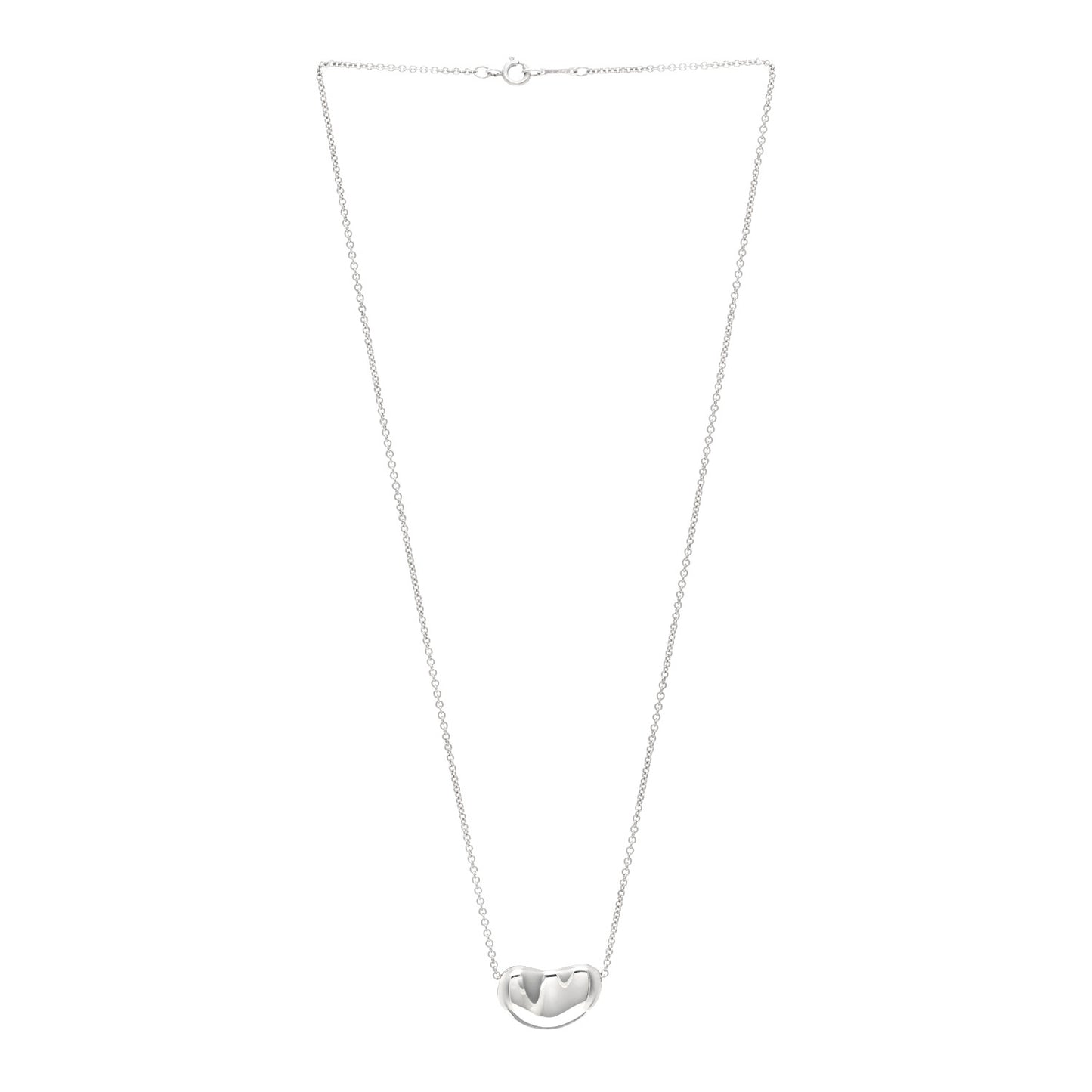 Sterling Silver 20mm Elsa Peretti Bean Pendant Necklace