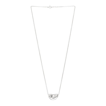 Tiffany Sterling Silver 20mm Elsa Peretti Bean Pendant Necklace 3 of 4