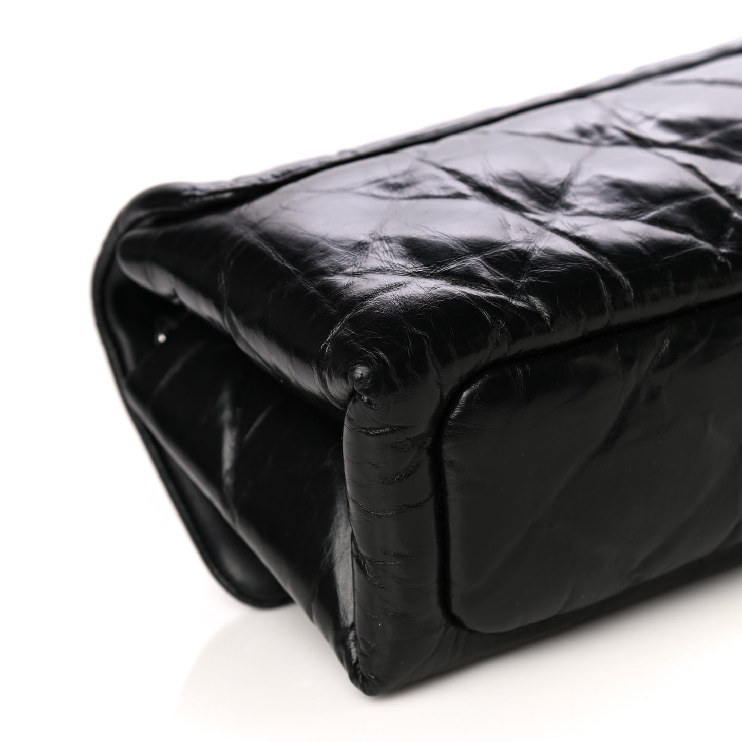 Calfskin Quilted Halo Crossbody Bag Black