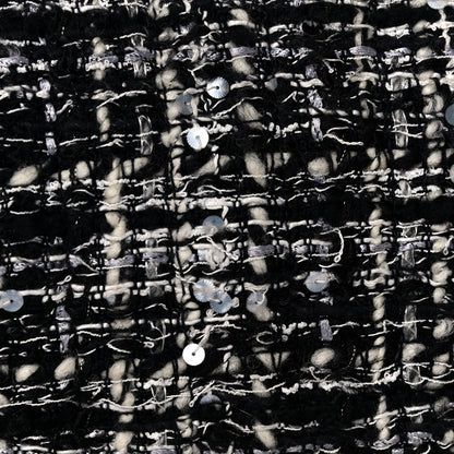Chanel Sequin Tweed Single Flap Ecru Black 32 of 32