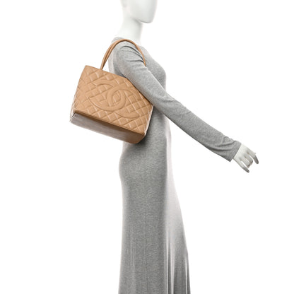 Chanel Caviar Quilted Medallion Tote Beige 2 of 10