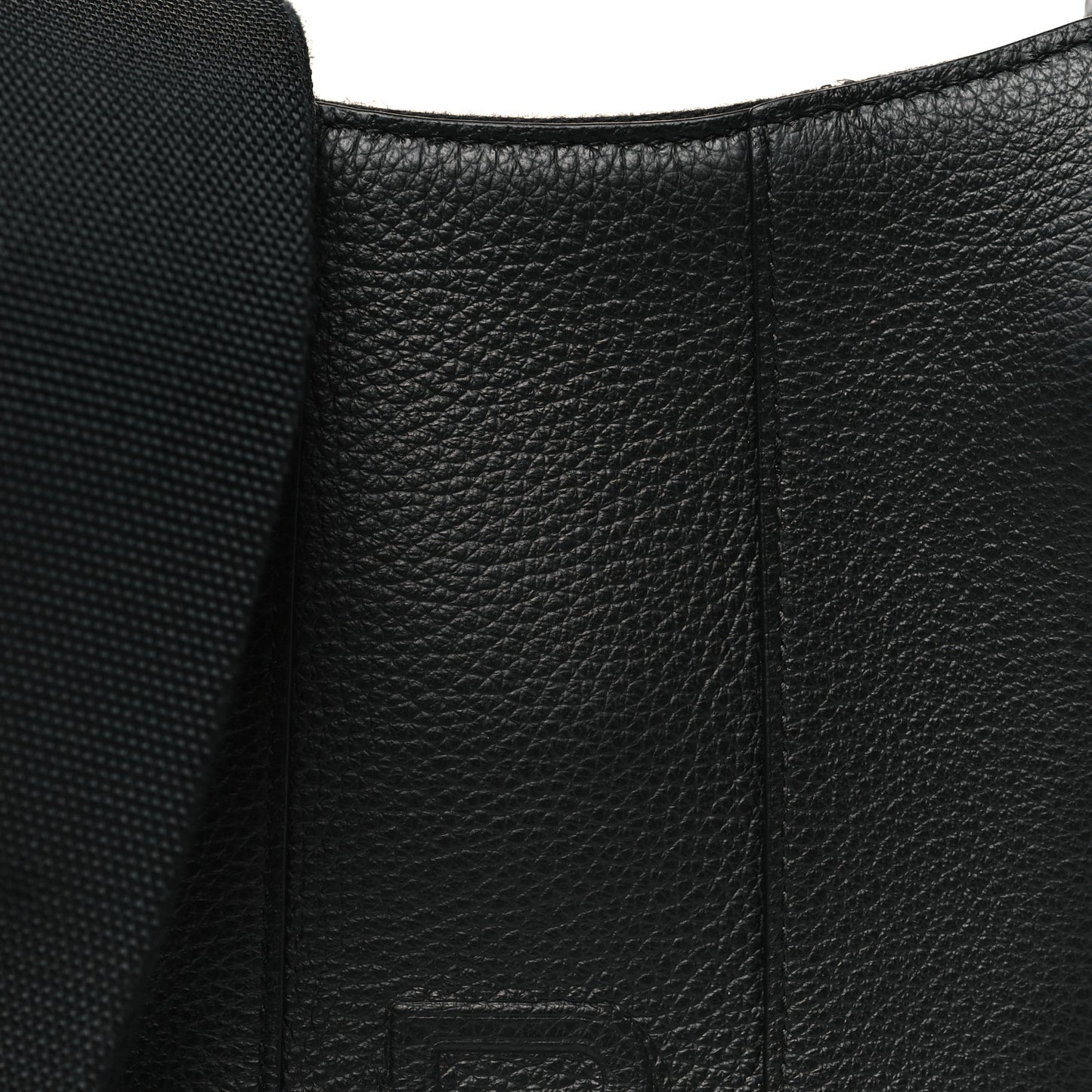Calfskin Hourglass Phone Holder Bag Black
