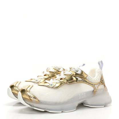 Christian Dior Matte Technical Fabric Mesh Dior Vibe Sneakers 40 White Gold 3 of 8