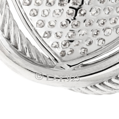David Yurman Sterling Silver Diamond 32mm Large Infinity Pendant 4 of 4