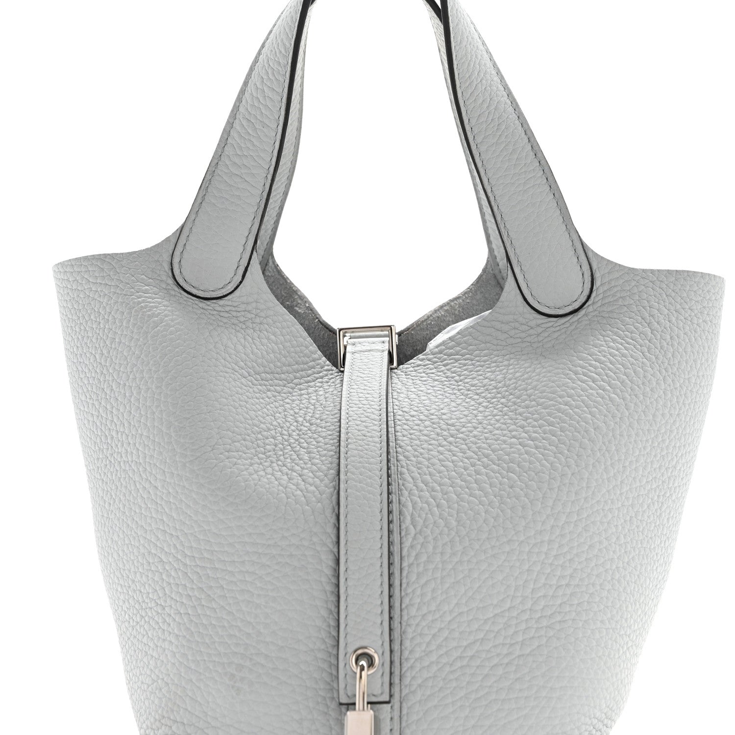 Hermes Taurillon Clemence Picotin Lock 18 PM Bleu Pale 8 of 14