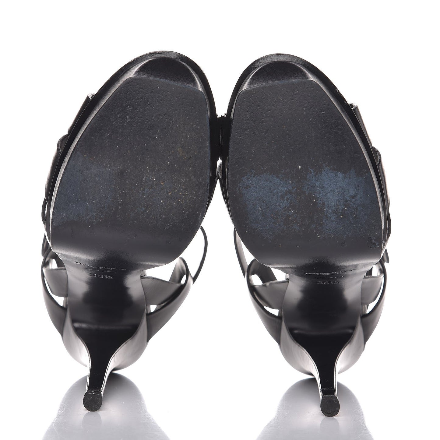 Calfskin Tribute 105 Platform Sandals 36.5 Black