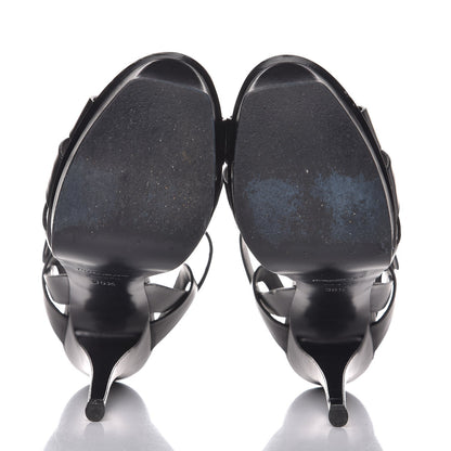 Saint Laurent Calfskin Tribute 105 Platform Sandals 36.5 Black 7 of 12