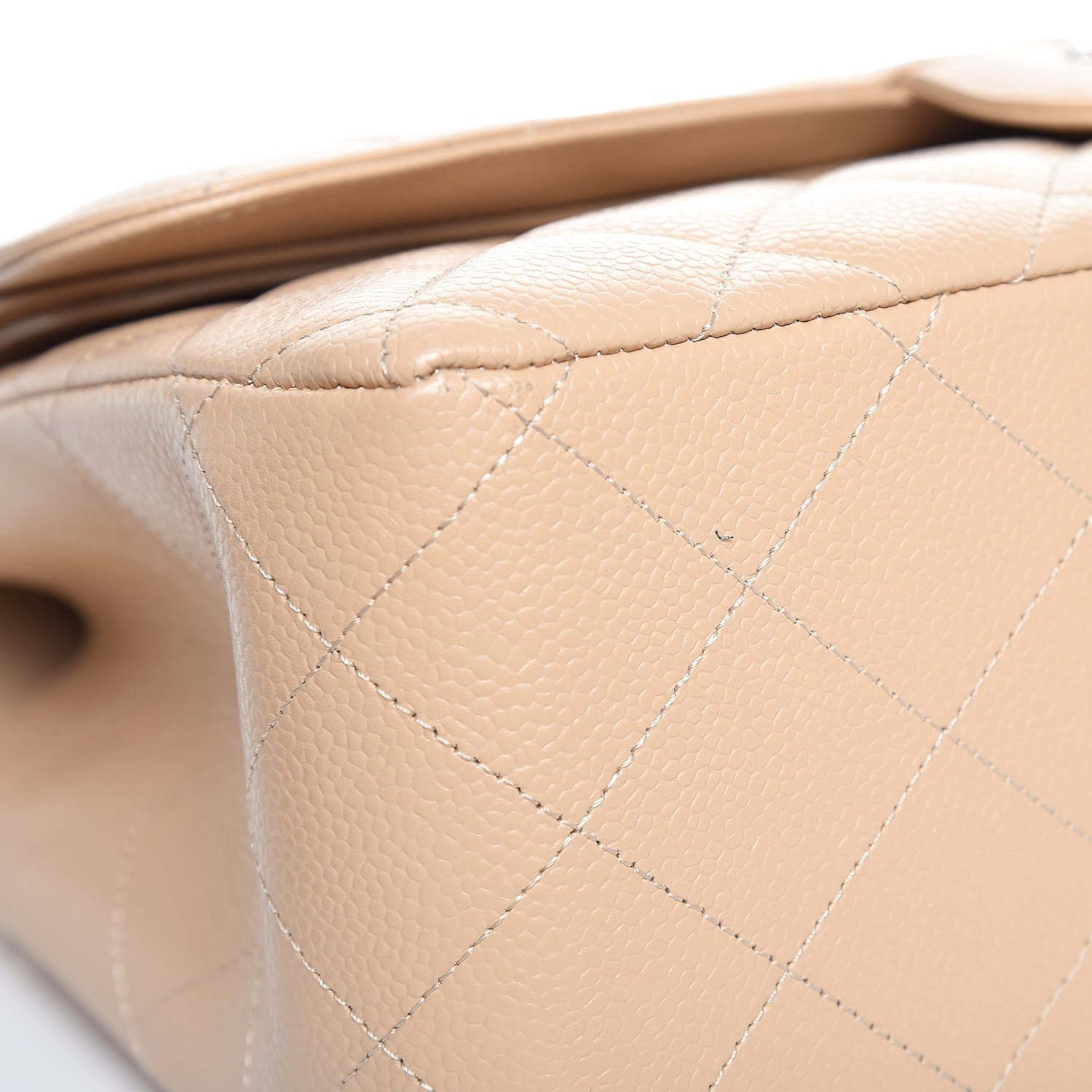 Chanel Caviar Quilted Jumbo Double Flap Light Beige 9 of 14