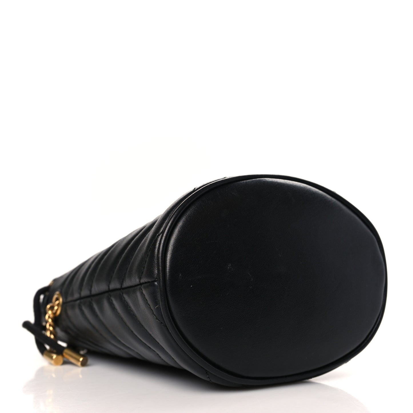 Calfskin Matelasse Mini GG Marmont 2.0 Bucket Bag Black