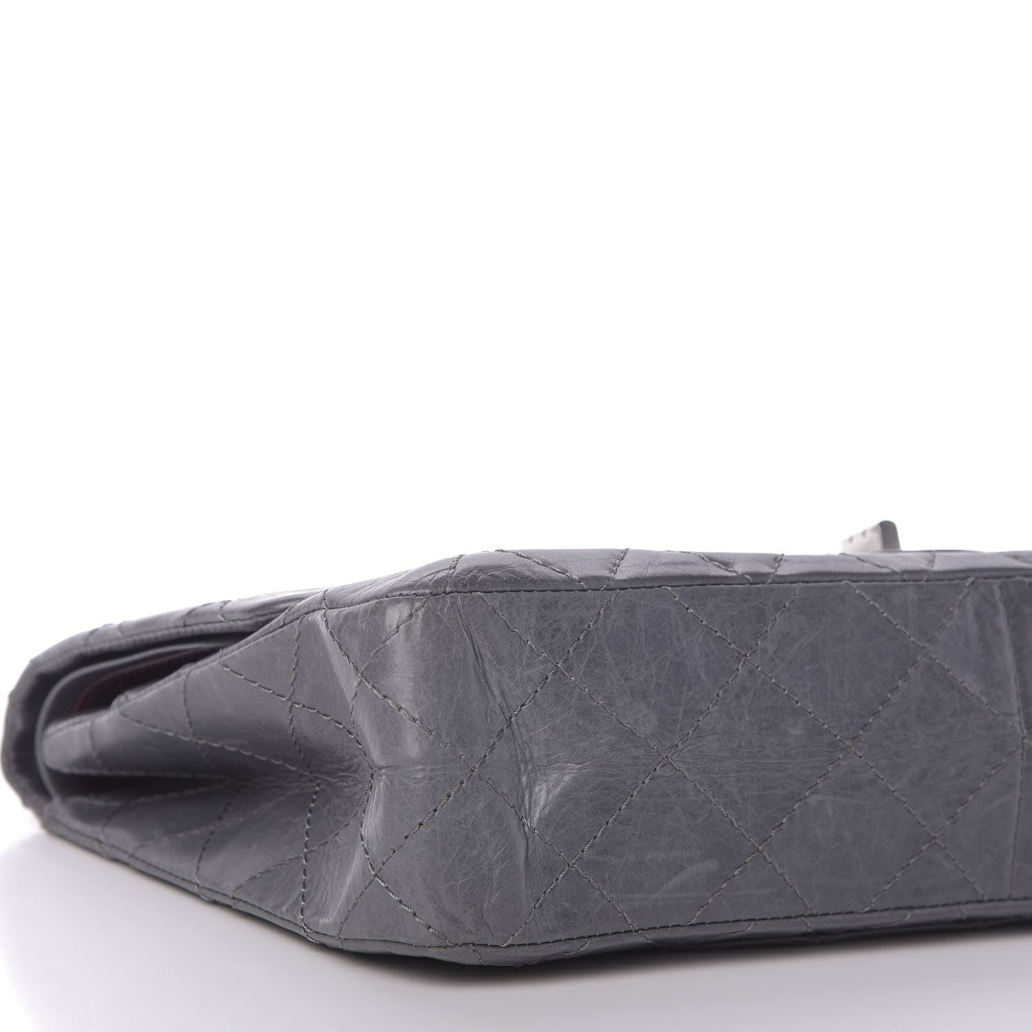 Chanel Aged Calfskin Quilted 50th Anniversary 2.55 Reissue 227 Flap Grey 6 of 10