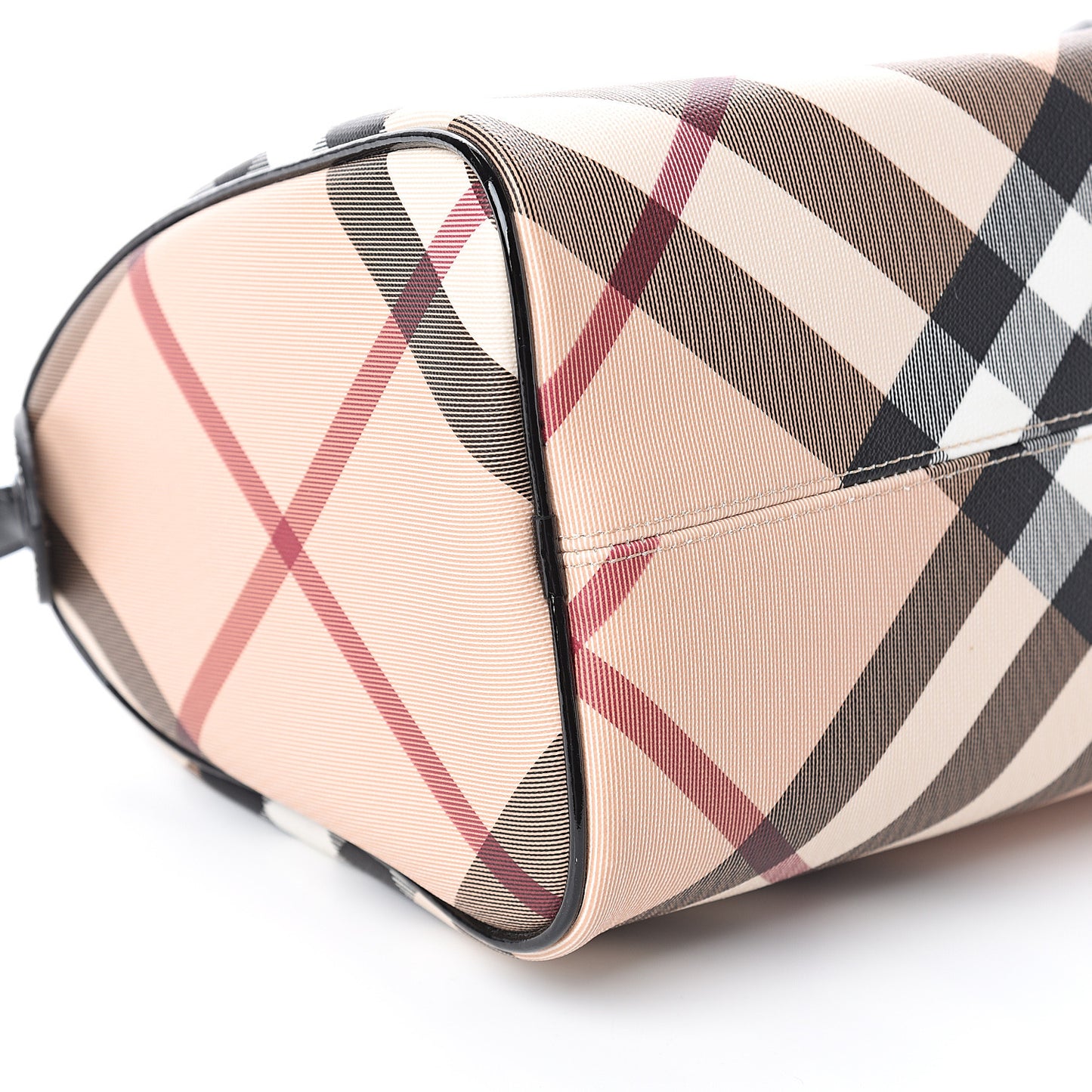 Supernova Check Patent Small Chester Bowling Bag Black