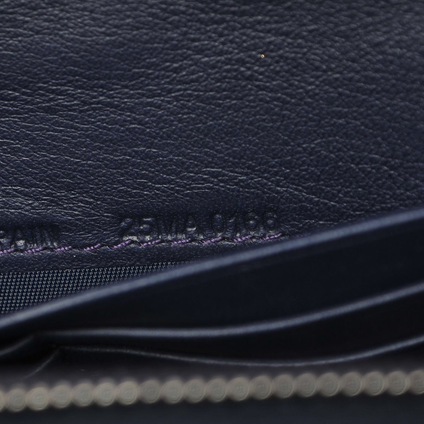 Patent Cannage Lady Dior Rendezvous Wallet On Chain Blue Nuit
