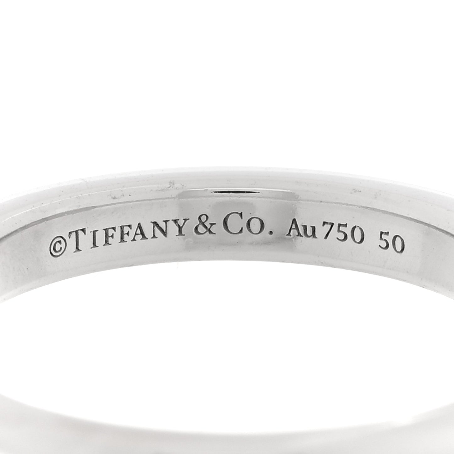 18K White Gold Lock Ring 60 9