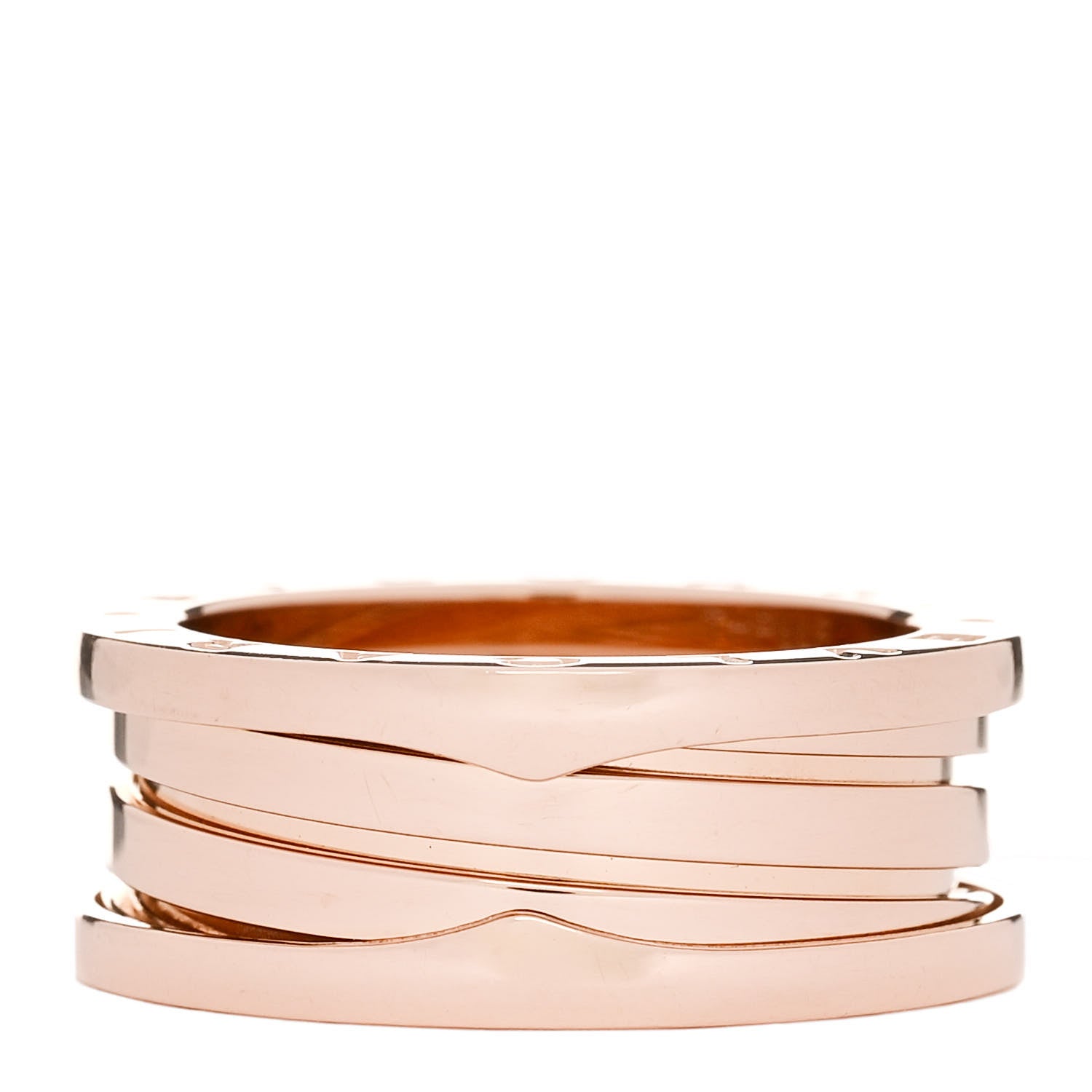 Bulgari 18K Rose Gold B.Zero1 Three-Band Ring 59 8.75 3 of 6