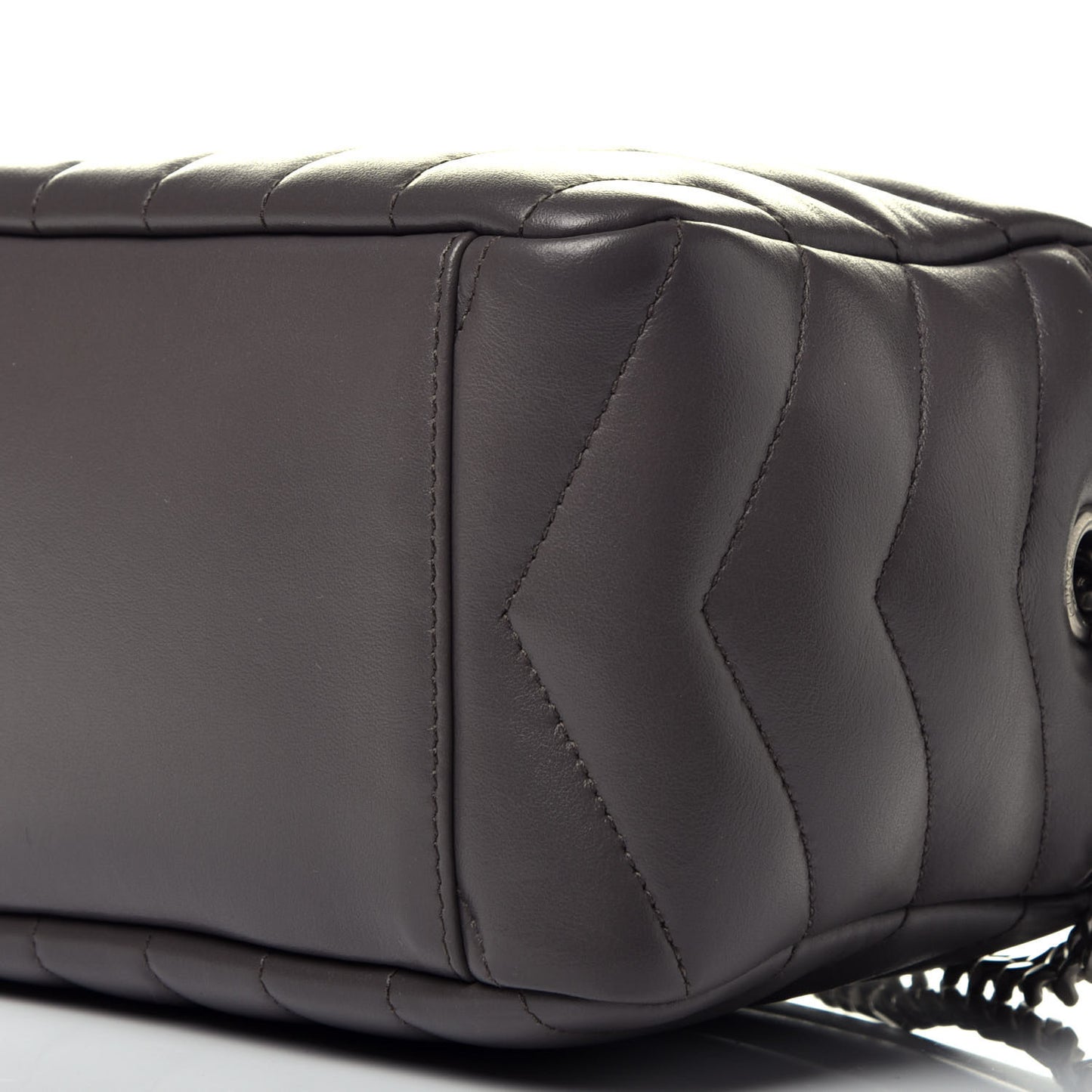 Calfskin Y Quilted Monogram Small Loulou Bowling Bag Earth