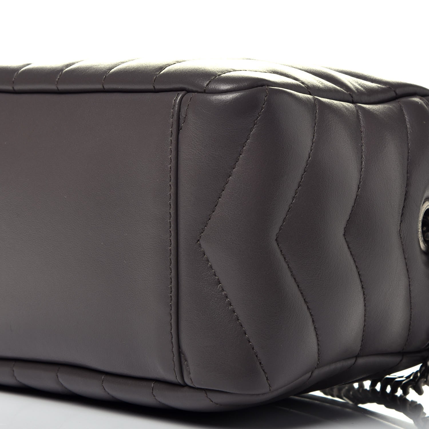 Saint Laurent Calfskin Y Quilted Monogram Small Loulou Bowling Bag Earth 10 of 10