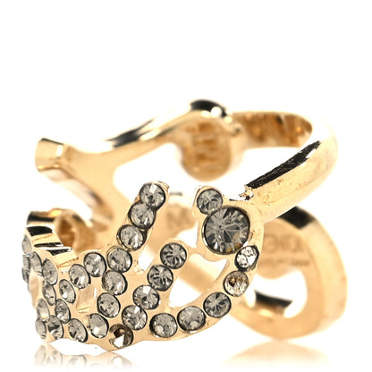 Fendi Metal Crystal Fendi Signature Ring M Gold 3 of 6