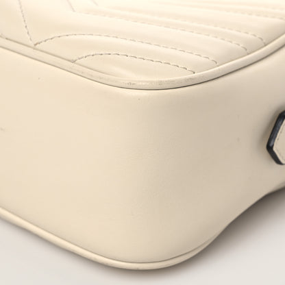 Gucci Calfskin Matelasse Small GG Marmont Chain Shoulder Bag White 9 of 9