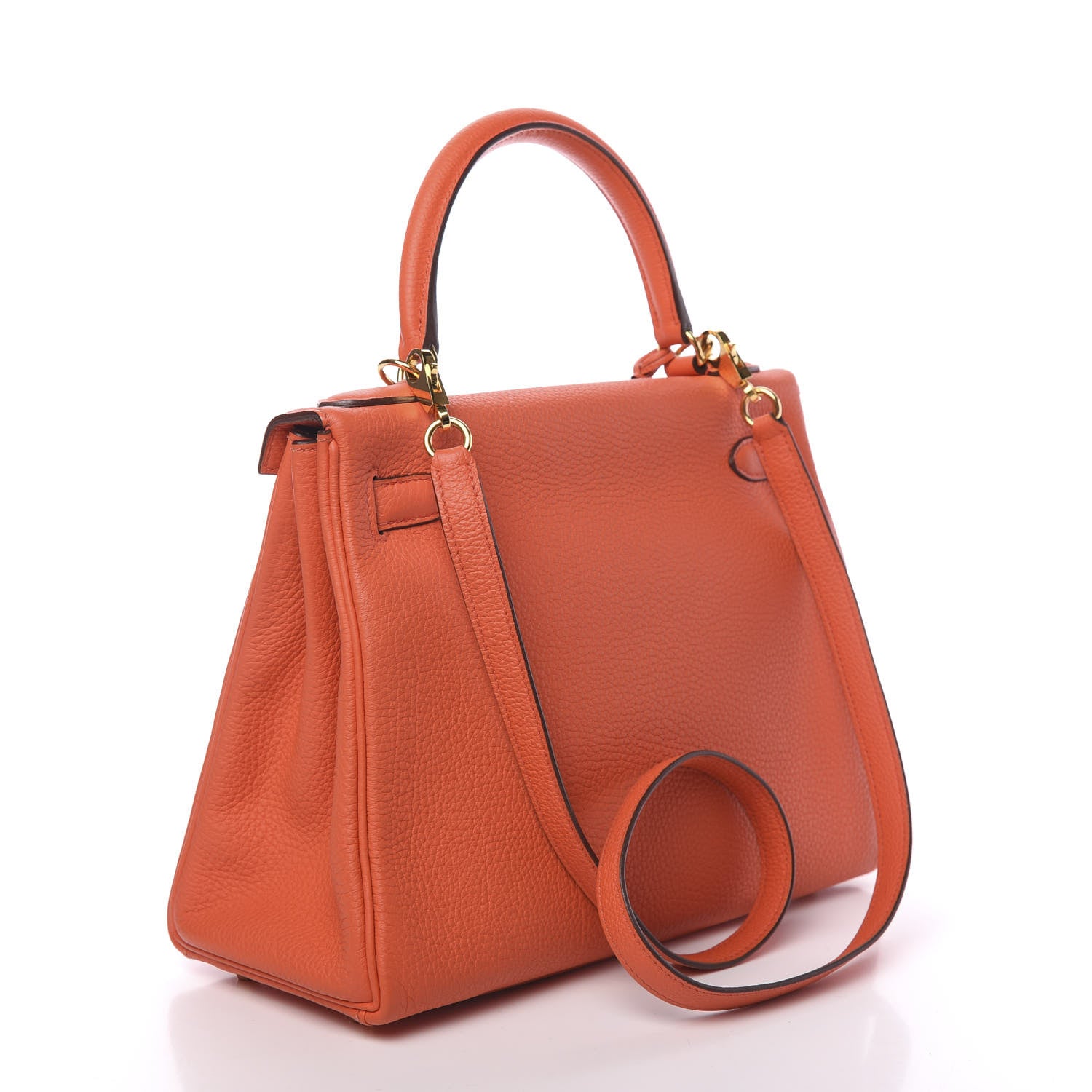 Hermes Togo Kelly Retourne 28 Orange Poppy 2 of 10