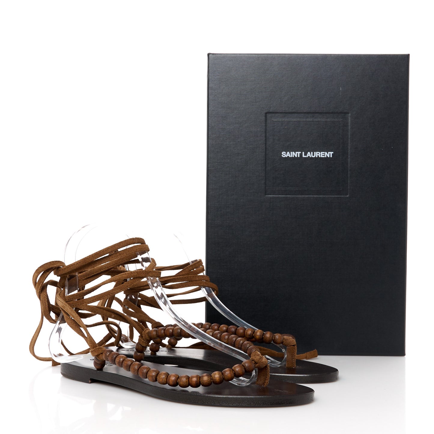 Suede Wood Gia Sandals 37.5 Land