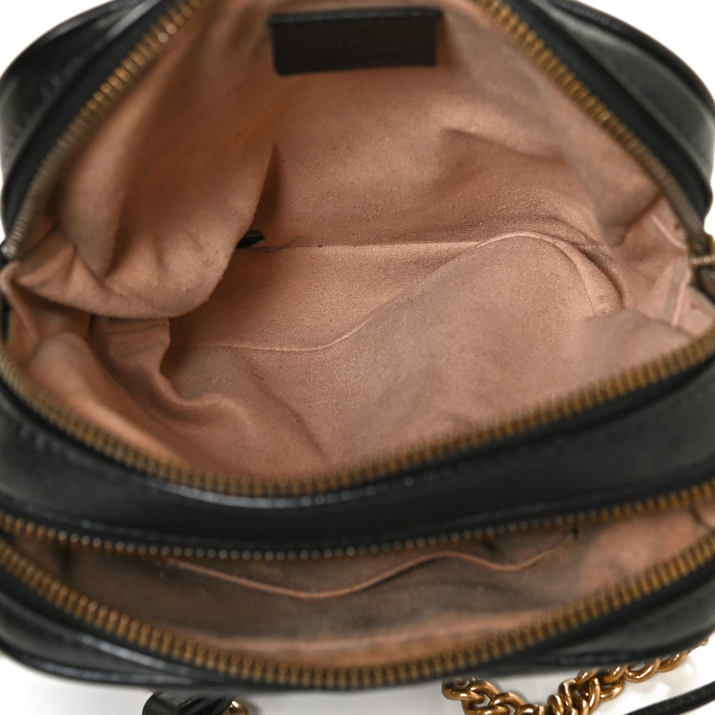 Azalea Calfskin Matelasse Diagonal Tall GG Marmont Crossbody Bag Black