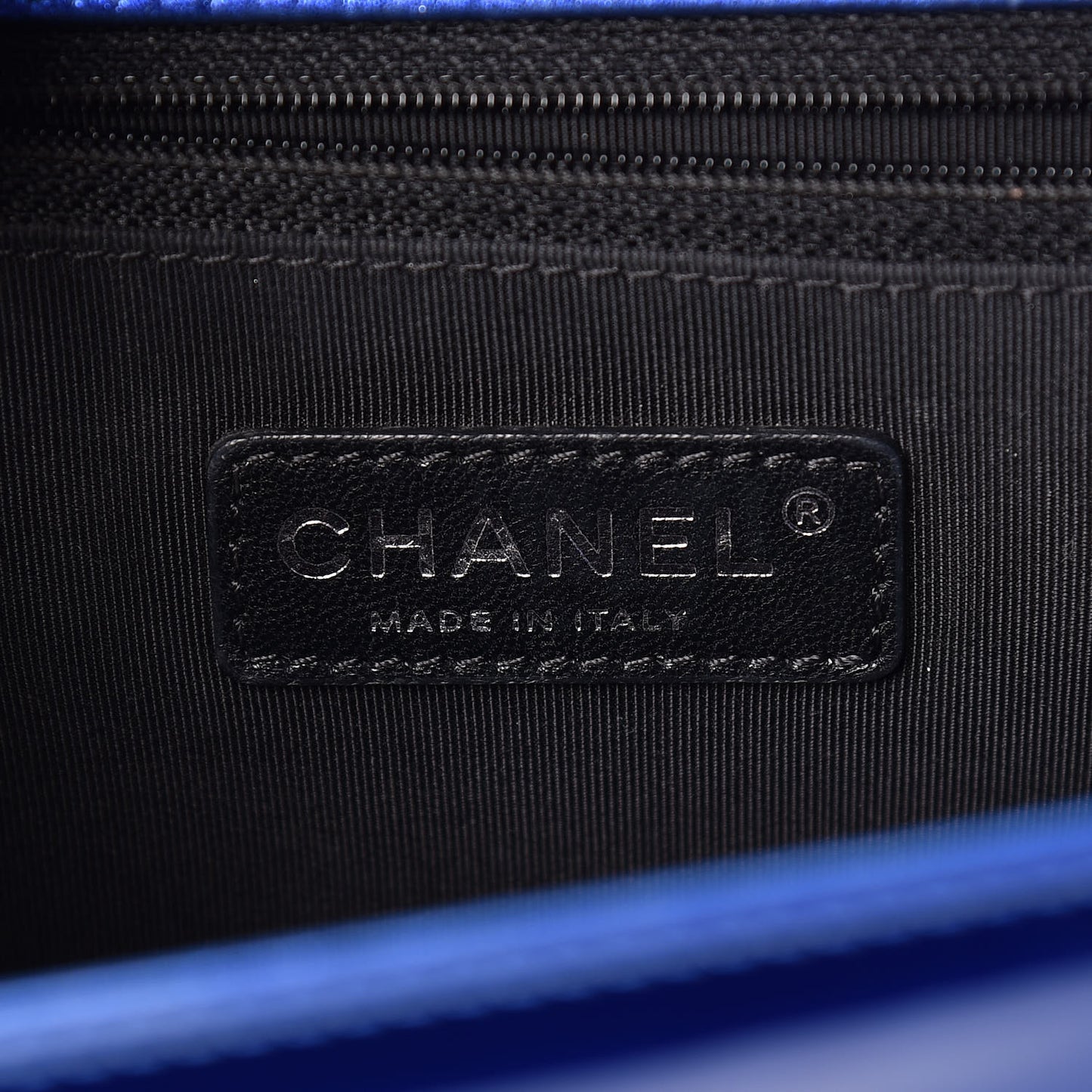 Metallic Patent Calfskin New Medium Boy Flap Blue