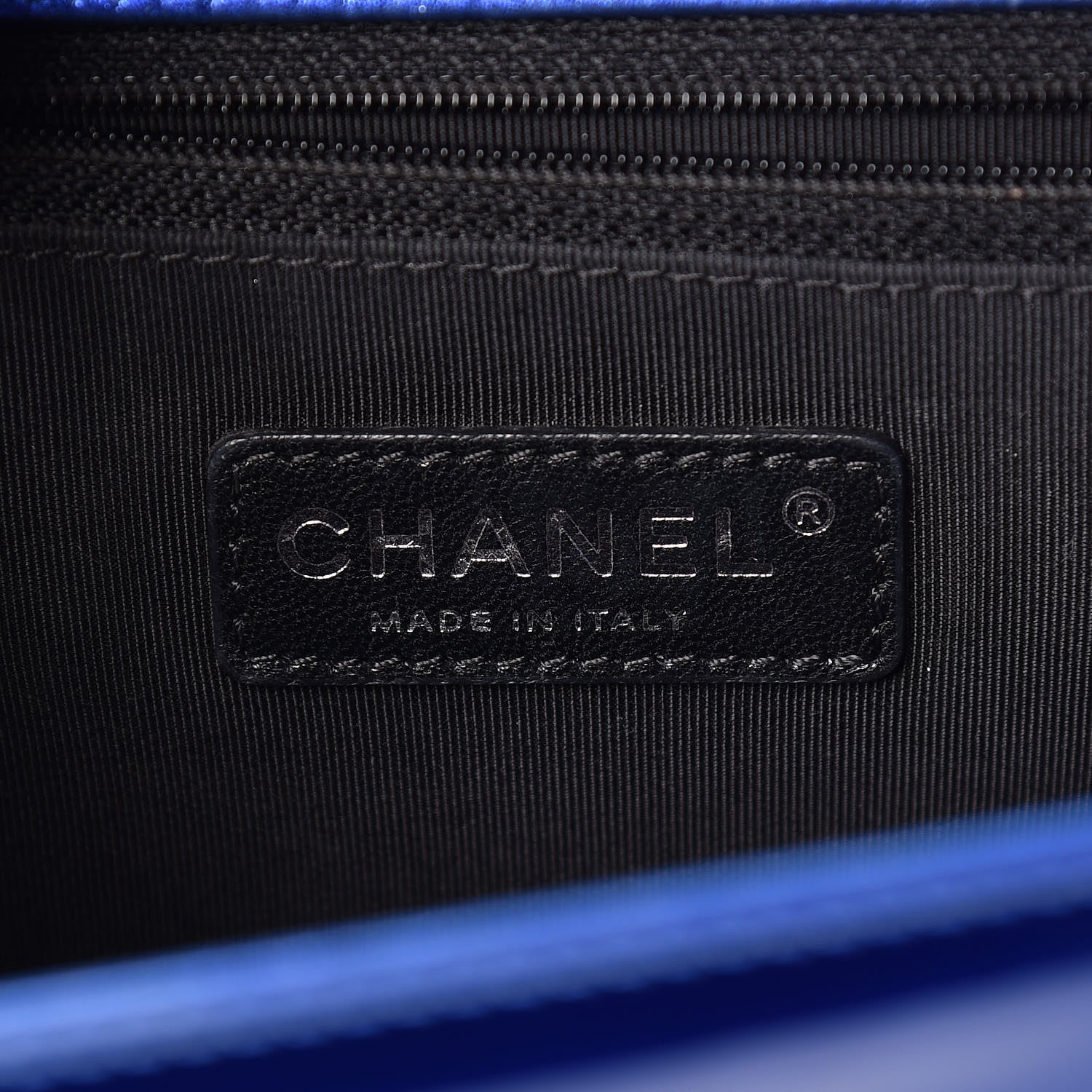 Chanel Metallic Patent Calfskin New Medium Boy Flap Blue 6 of 17