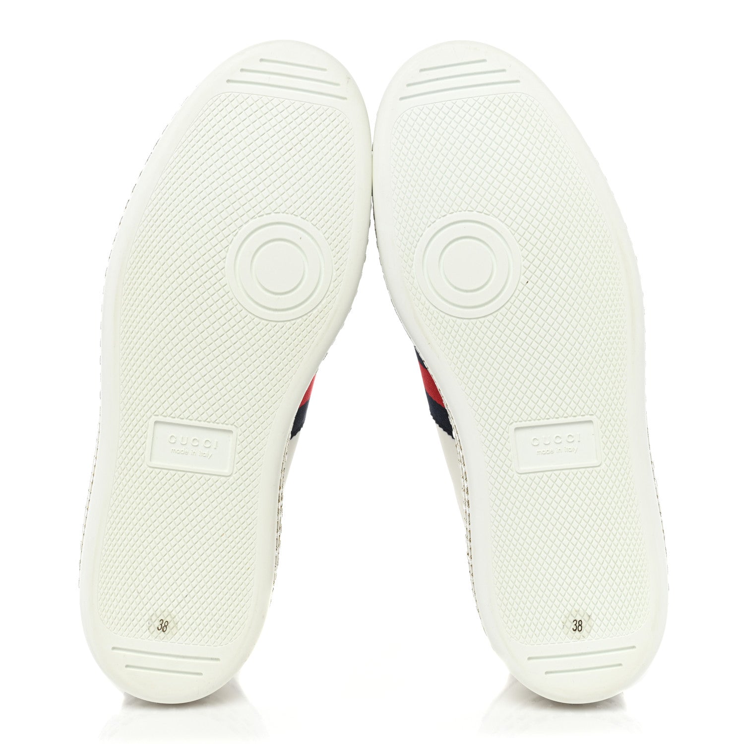 Gucci Calfskin Crystal Web Bee Embroidered Womens Ace Platform Sneakers 38 White 6 of 10