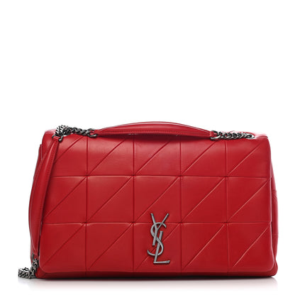 Saint Laurent Lambskin Patchwork Monogram Large Jamie Red 3 of 25