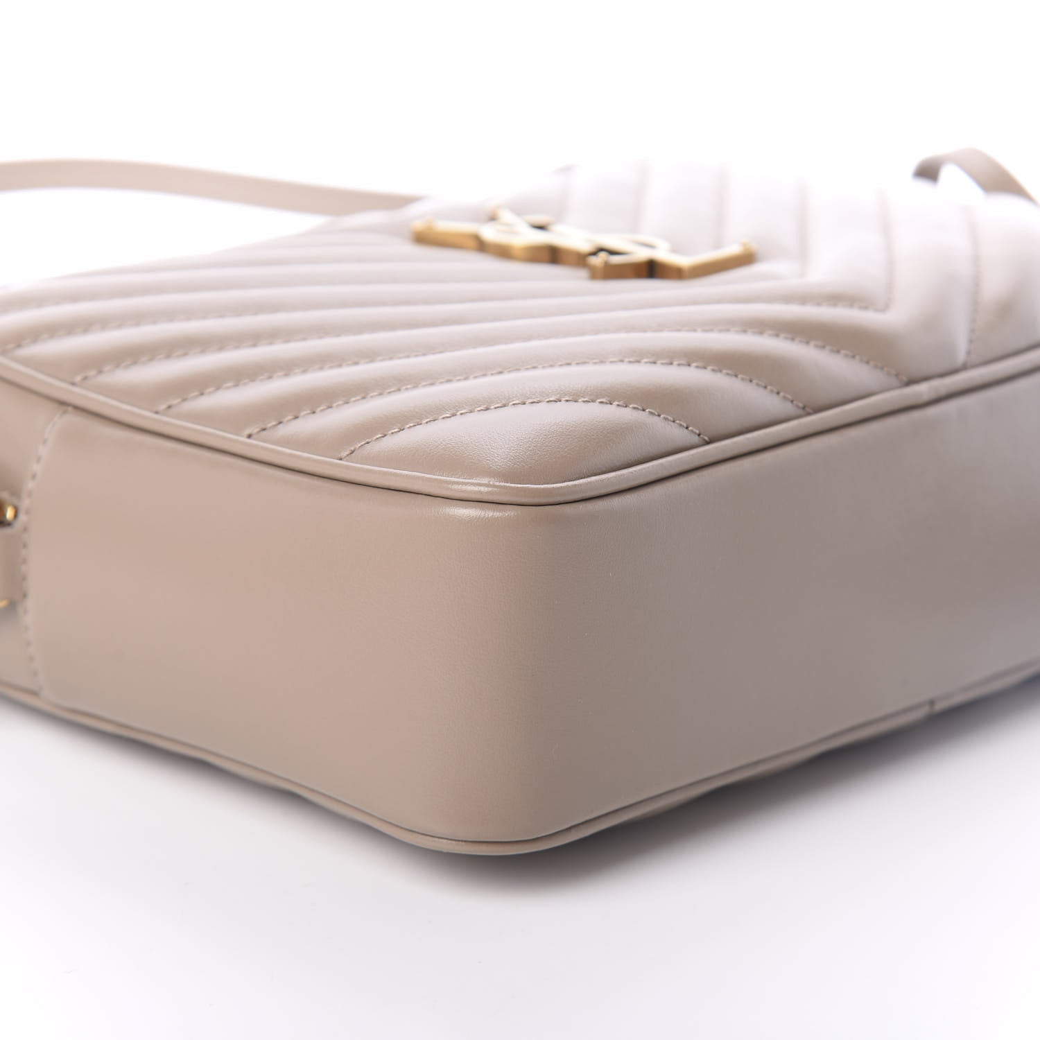 Saint Laurent Calfskin Matelasse Monogram Lou Camera Bag Dusty Grey 8 of 9
