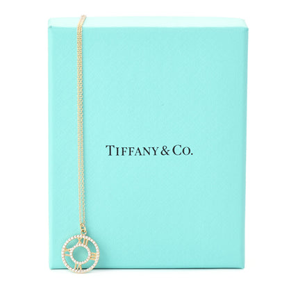Tiffany 18K Yellow Gold Diamond Small Atlas Open Pave Pendant Necklace 6 of 6