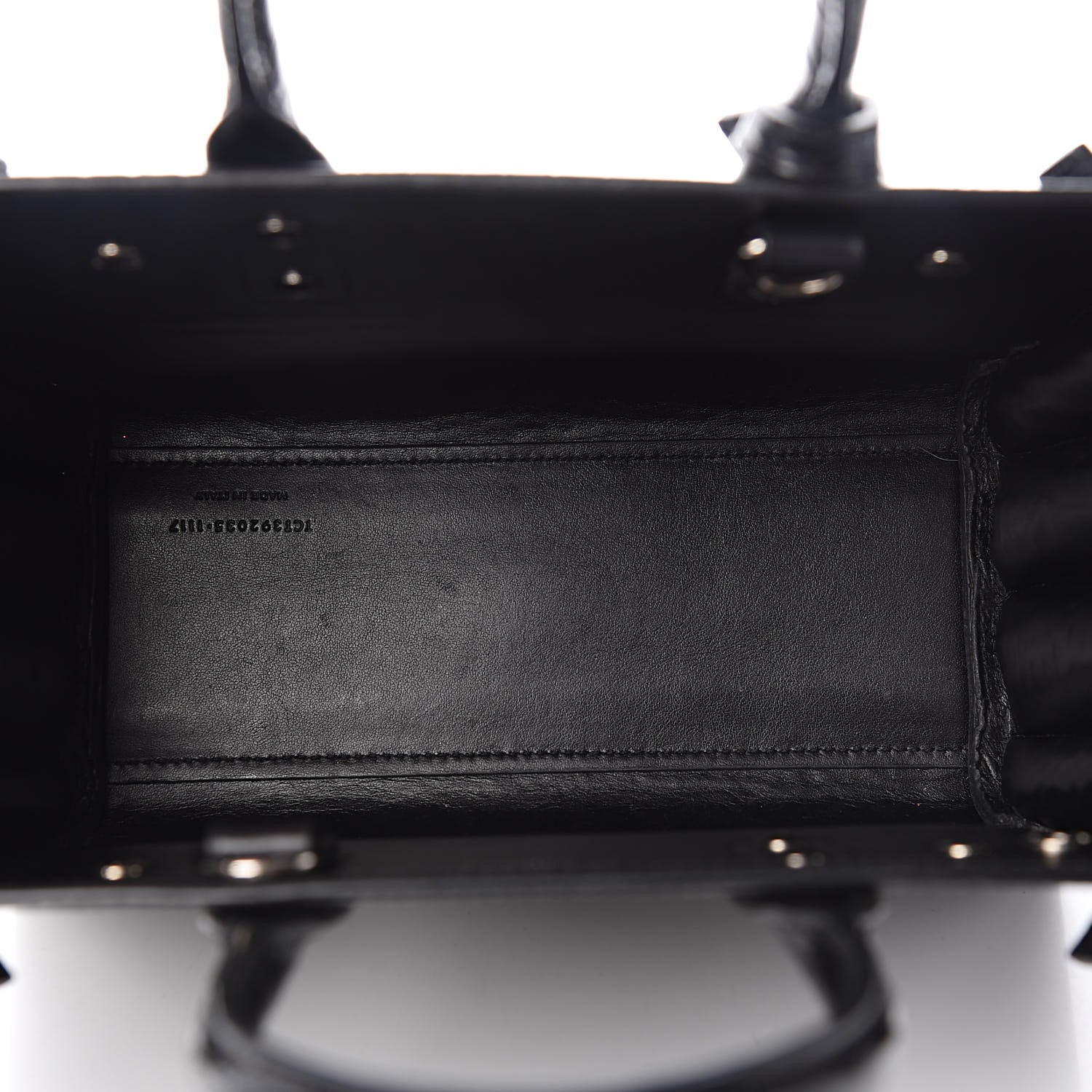 Saint Laurent Calfskin Crocodile Embossed Nano Sac De Jour Black 5 of 10