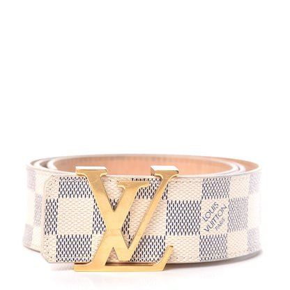 Louis Vuitton Damier Azur LV Initiales Belt 85 34 1 of 12